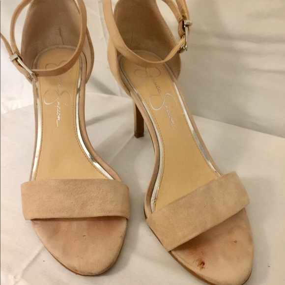Jessica Simpson Open Toe Heels Cream sz 8 - Picture 3 of 10